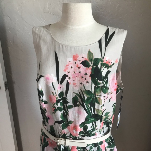 NEW Tommy Hilfiger floral print belted fit & flare dress (14) - Picture 6 of 11